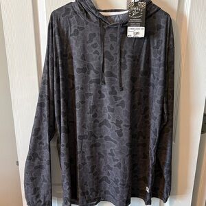 Men's Black Camo Long Sleeve Hoodie